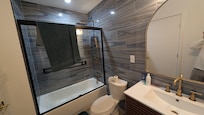Restroom, notice the toilet paper placement, there no thing to hang it.