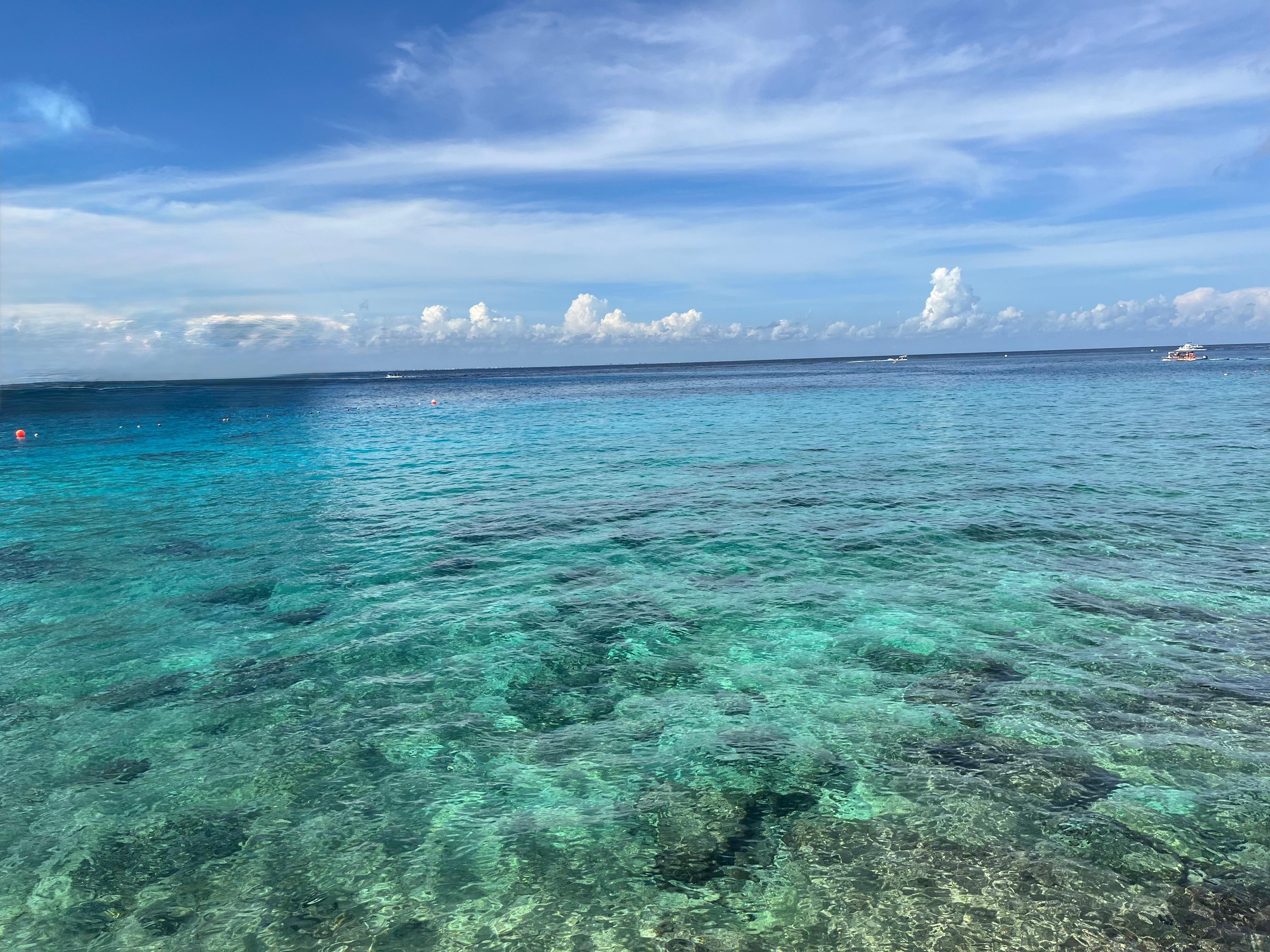 Crystal blue Caribbean Sea