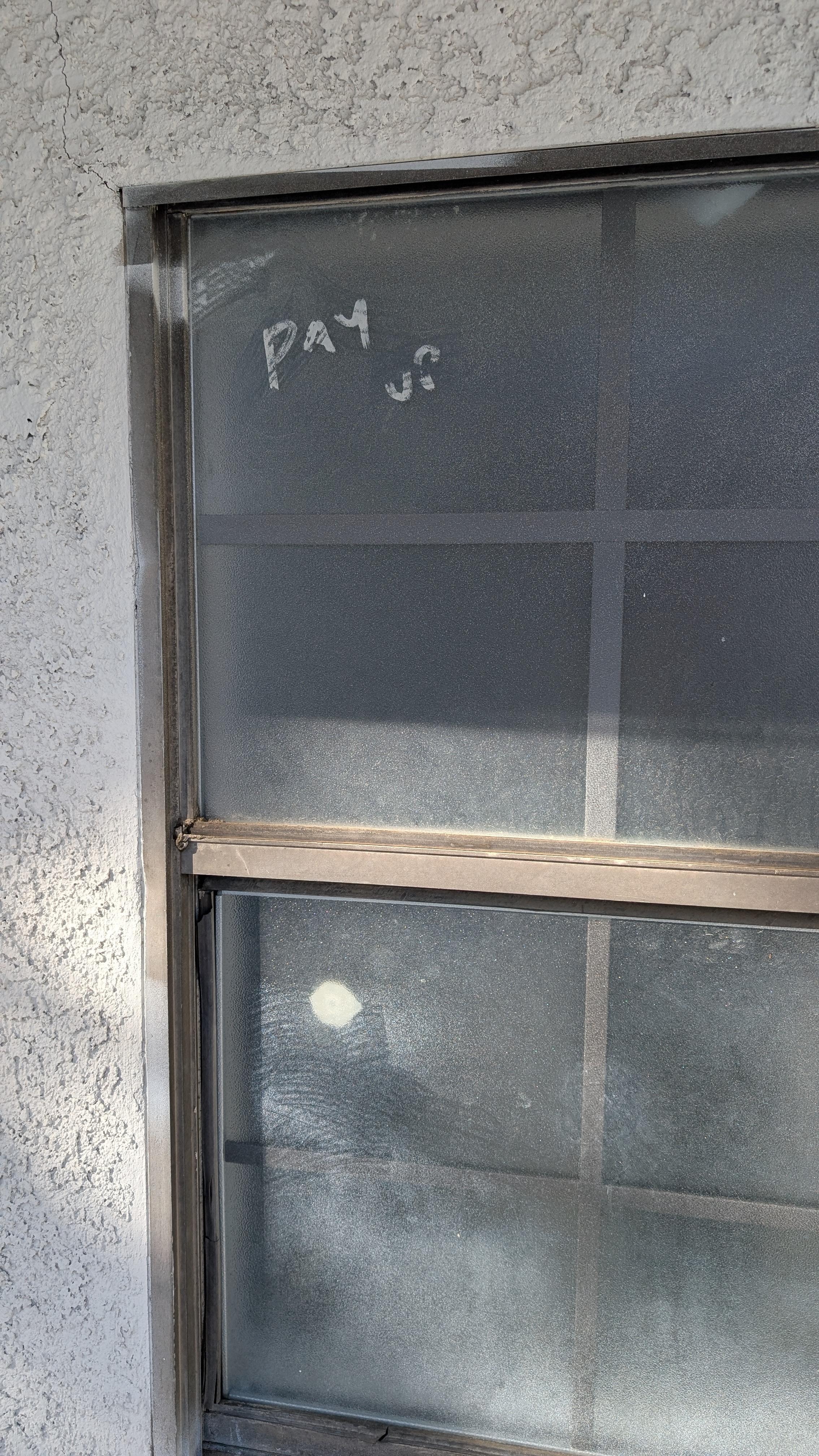 Ominous note left by a contractor...? Maybe...?