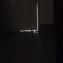 Gaps around door does not help with near by interstate news.