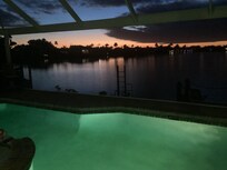 Loved sitting in the screened pool area at night