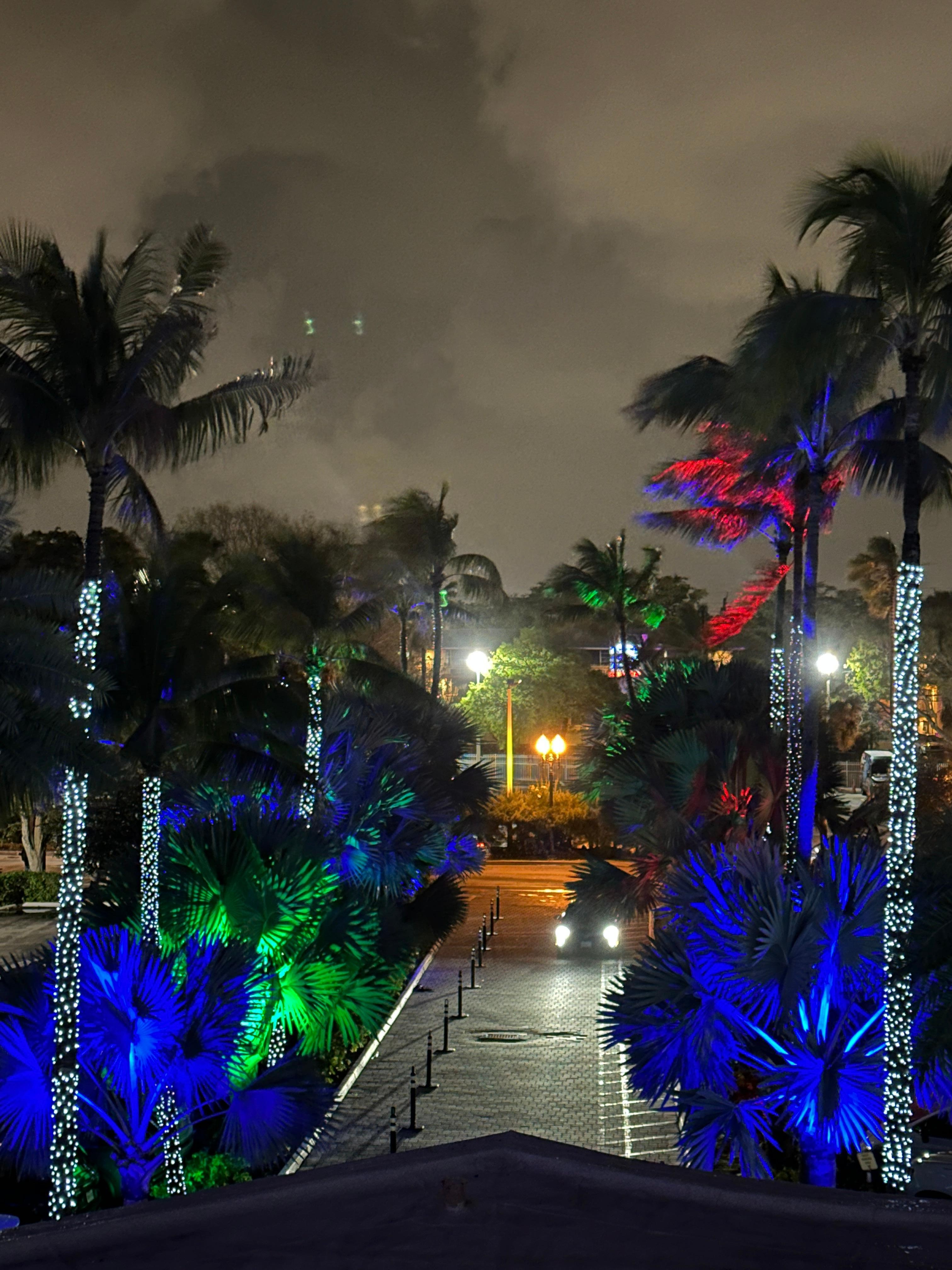 View from room at night