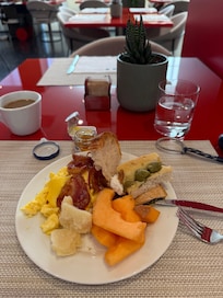 Great breakfast selections at the buffet-try the cheeses and regional specialties!