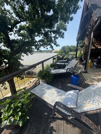 View of the lake from the deck.