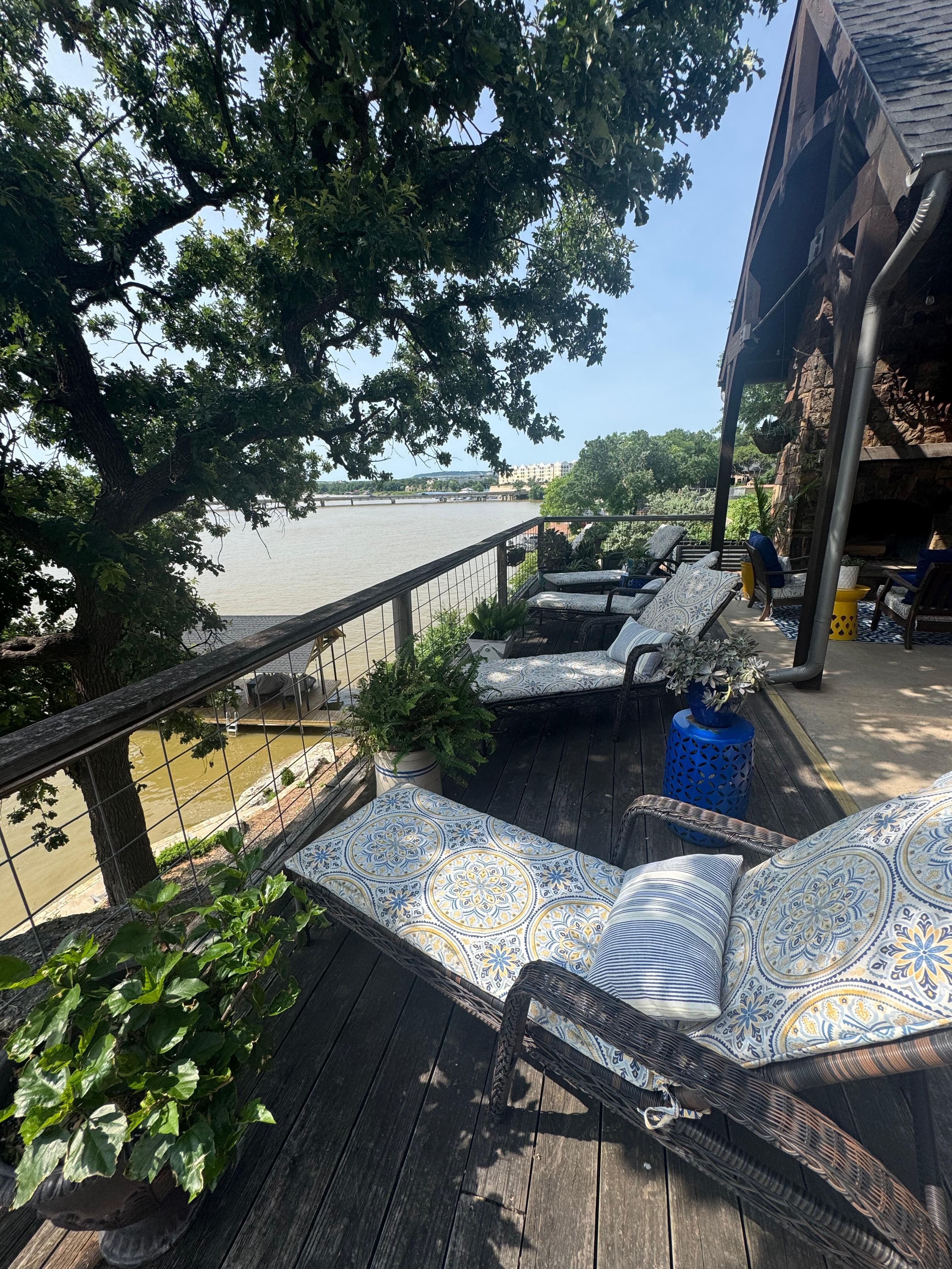 View of the lake from the deck.