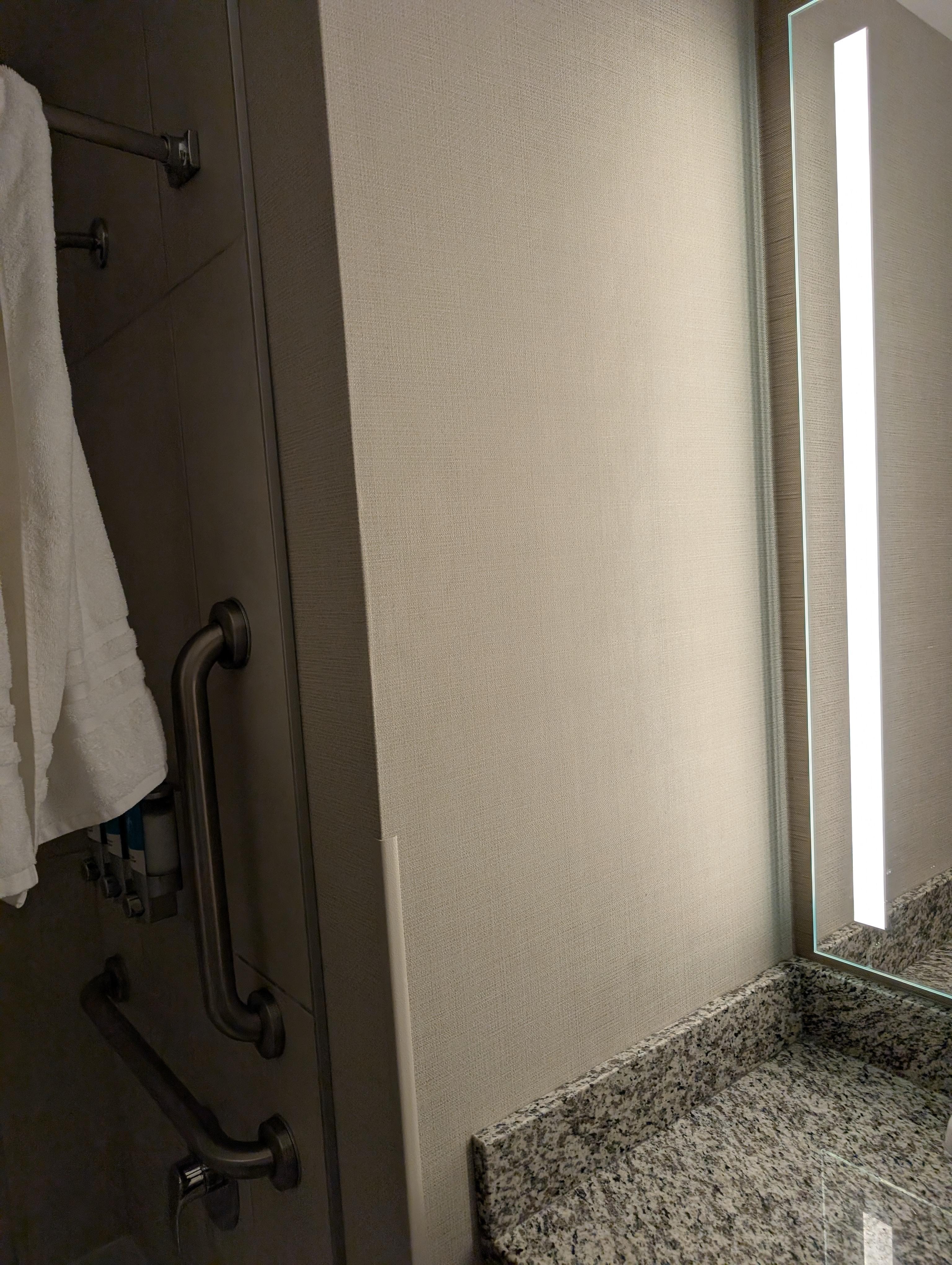 Plenty of wall.space for hooks