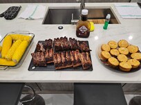 The grill was a great addition to the home for dinner options.