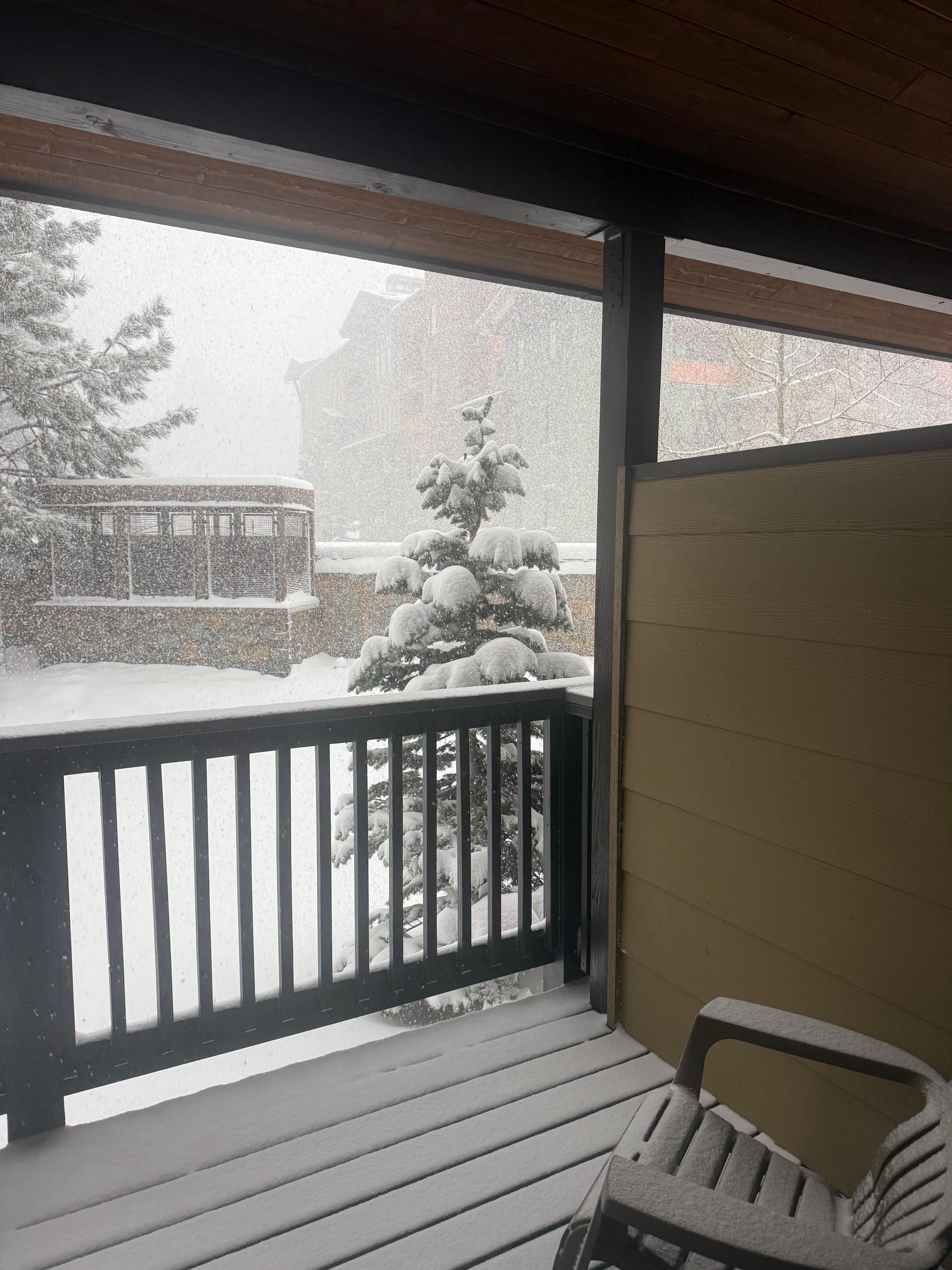 Surprise snow in mid April