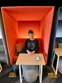 Lobby spaces for lounging or working