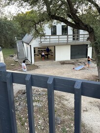 View from the house of the game room.