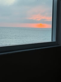 View from bed. Watching sunrise.