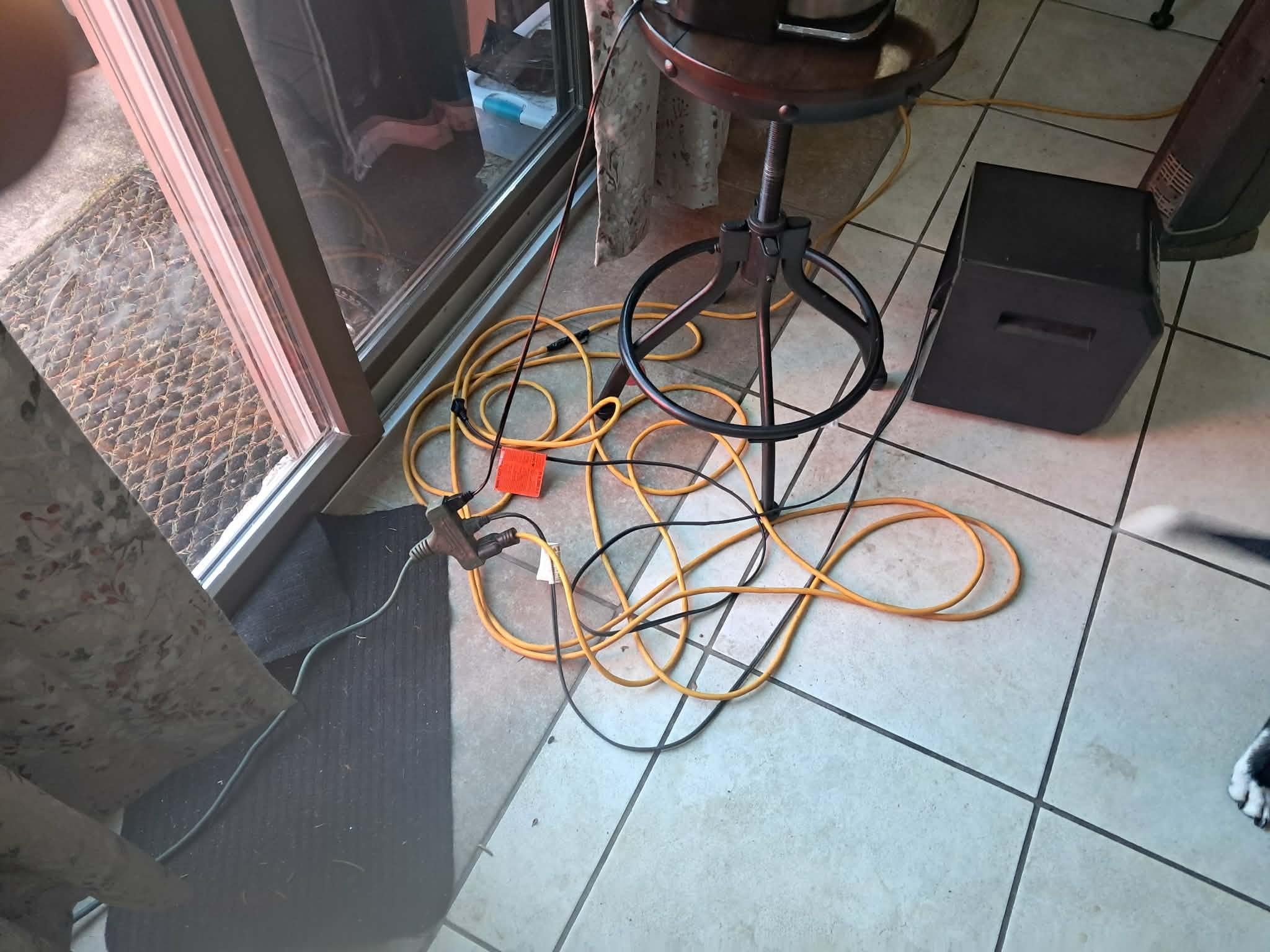 Extension cords provided for space heater