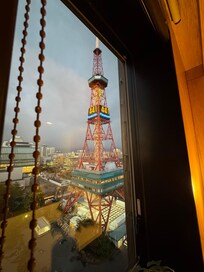 View of the tower from the bedroom