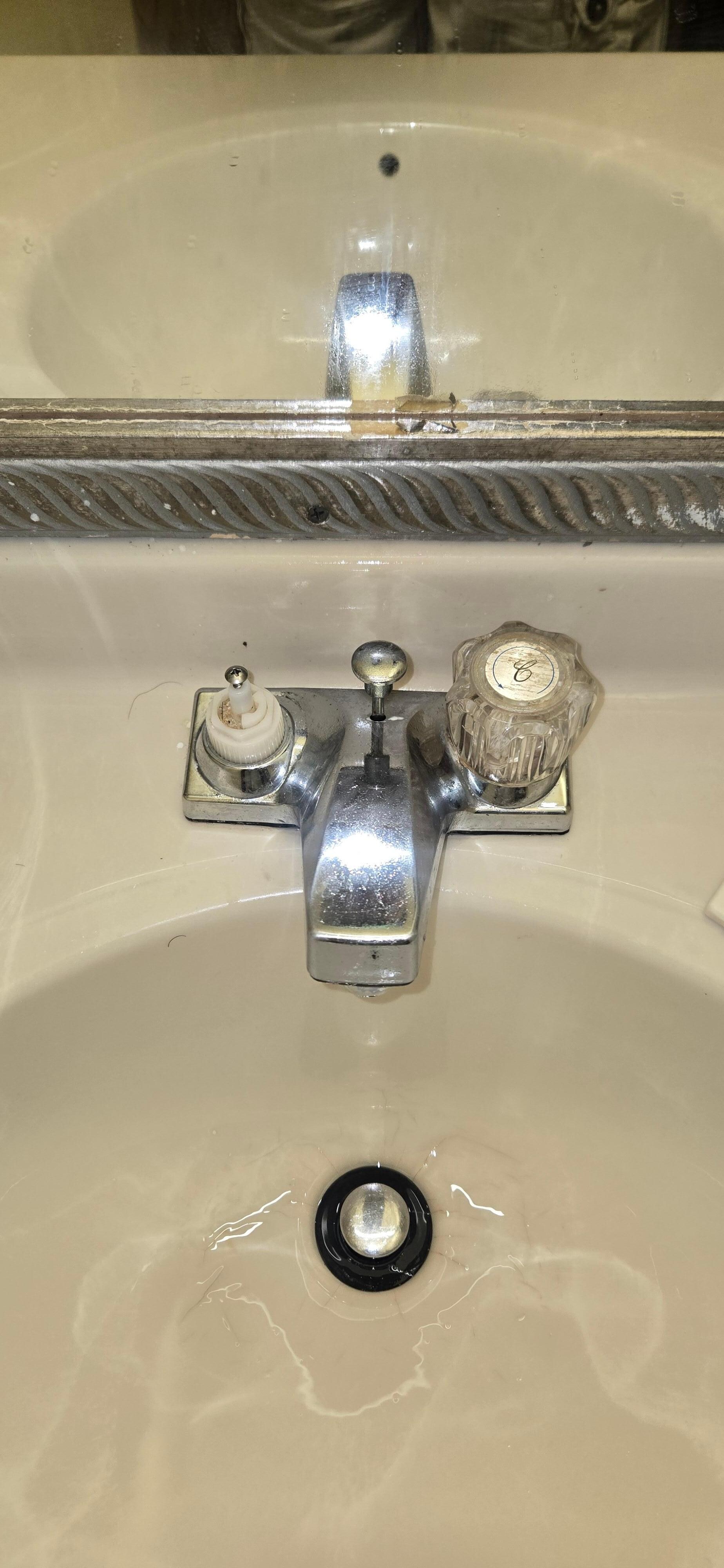 Broken bathroom faucet 