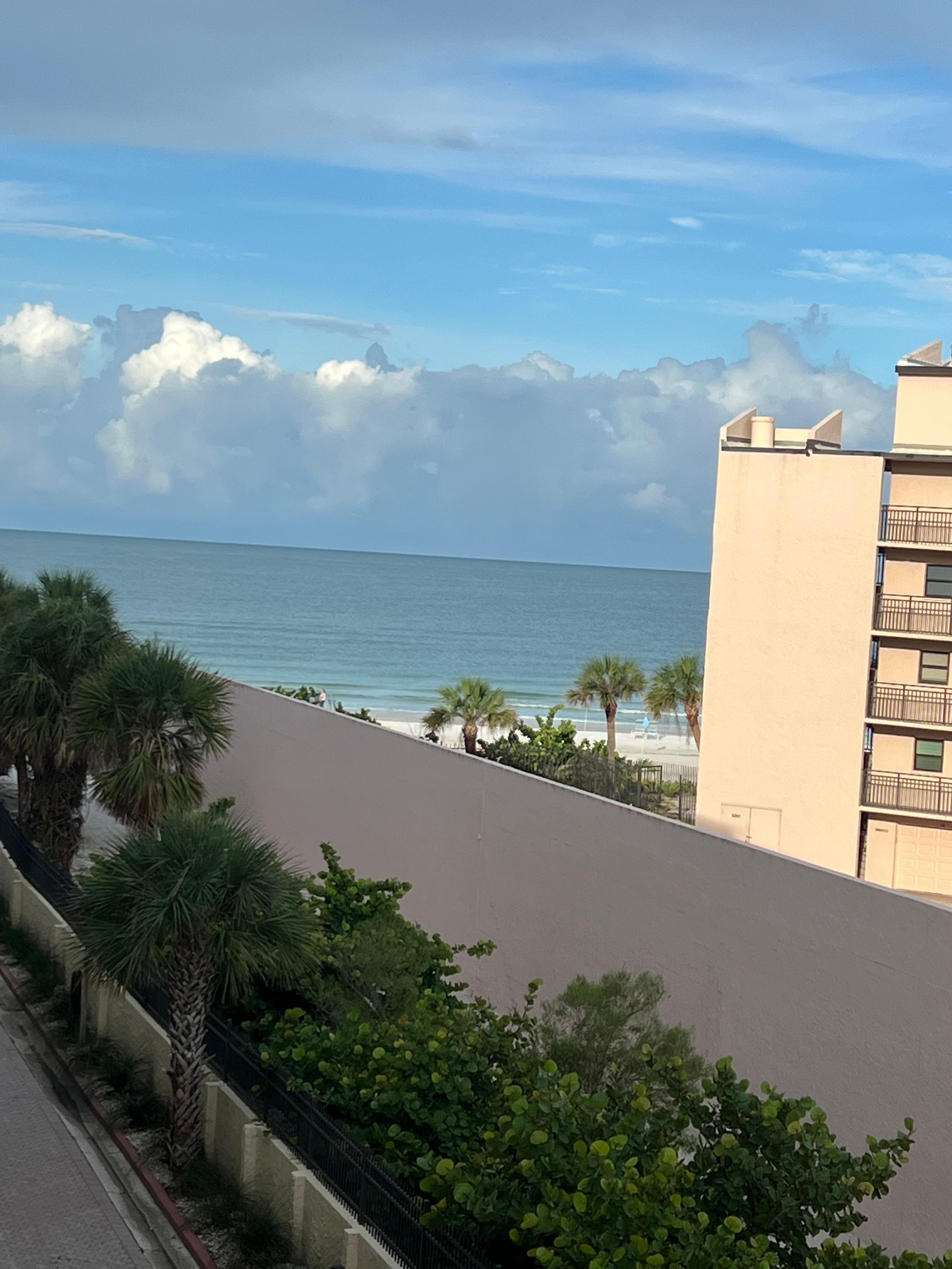 View of the beach from the balcony of unit 307. Lovely!
