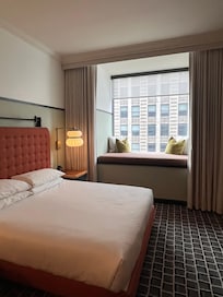 Faced a building, room 807