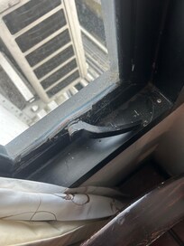 Spider webs and dirt in windows