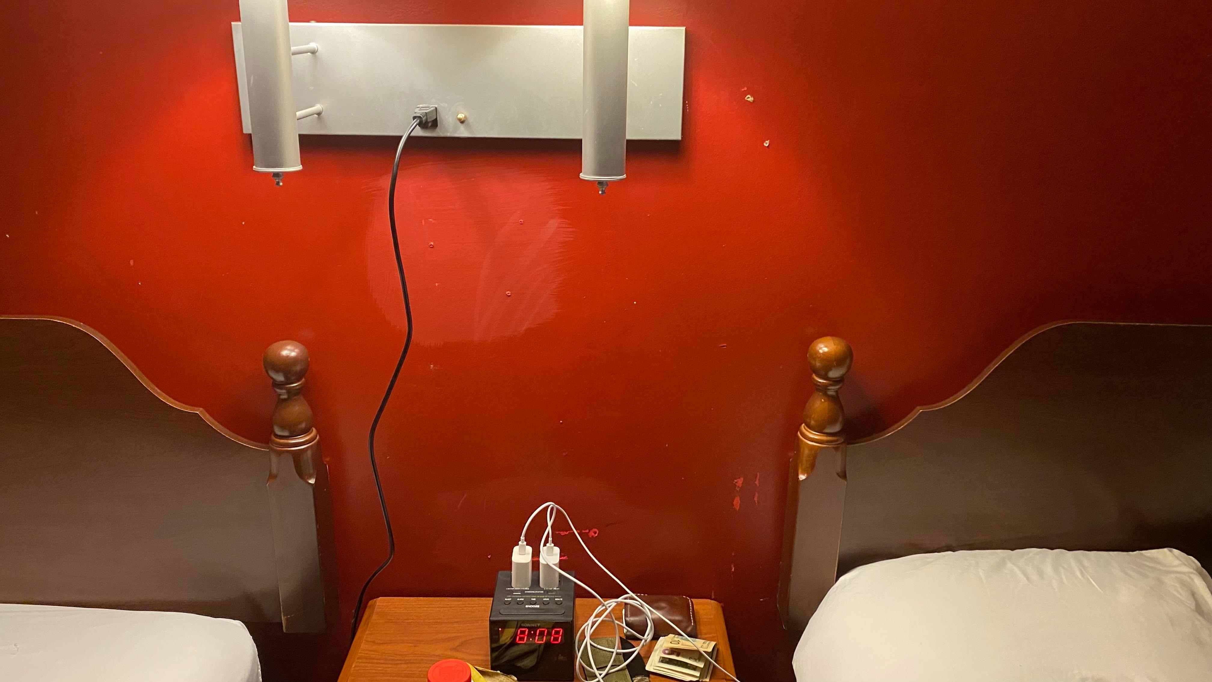 Nasty beat up walls.