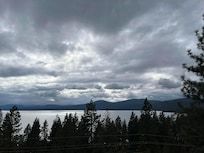 One cloudy morning of our entire stay but Tahoe beauty abounds.