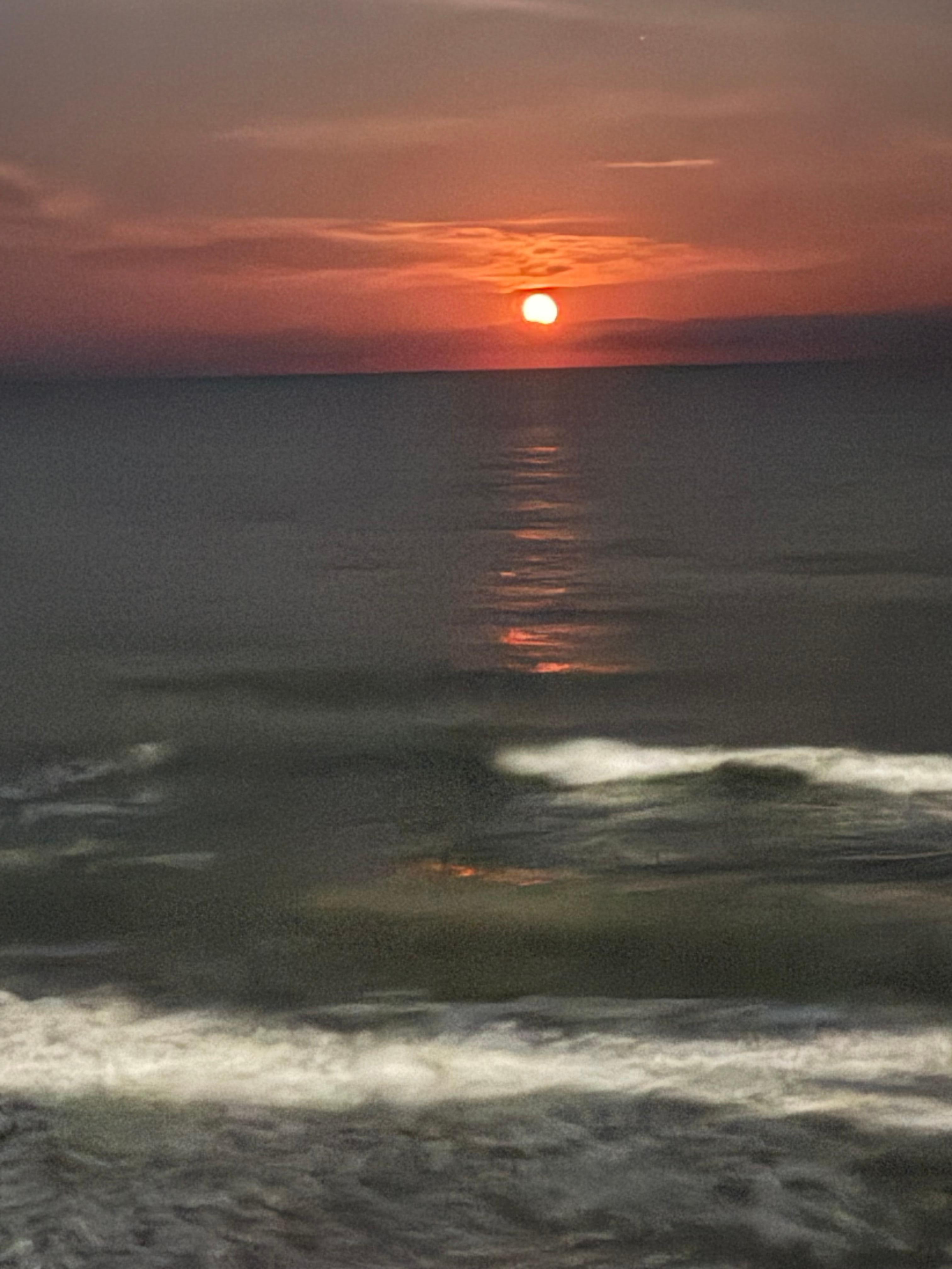 This was a red moon from the balcony