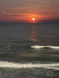 This was a red moon from the balcony