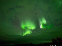 The aurora seen from the house.