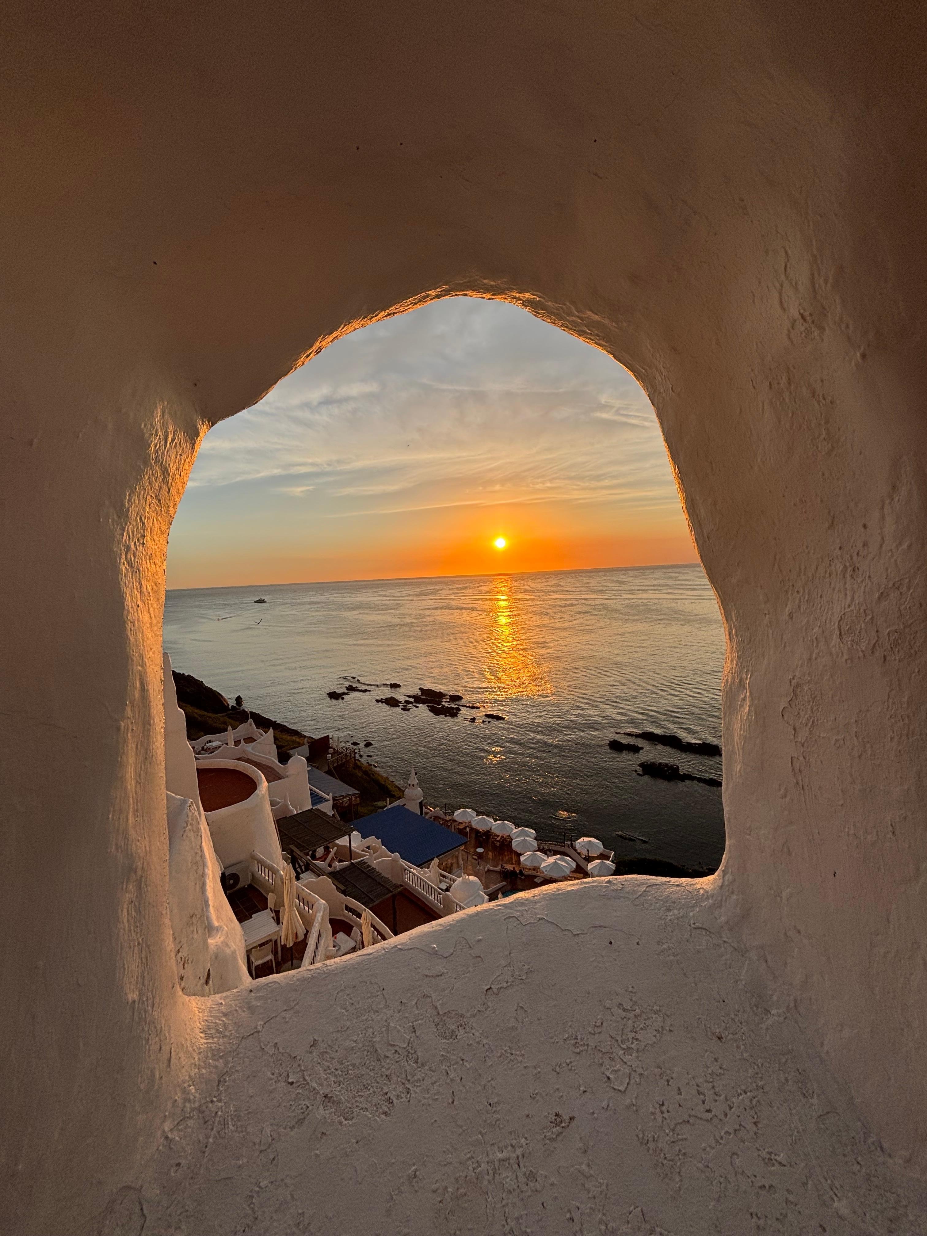 At sunset for dinner 