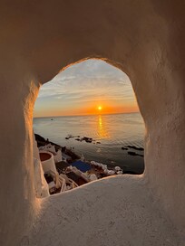 At sunset for dinner