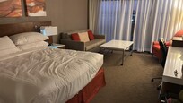 Room is stunning, and has several ways to charge your electronics