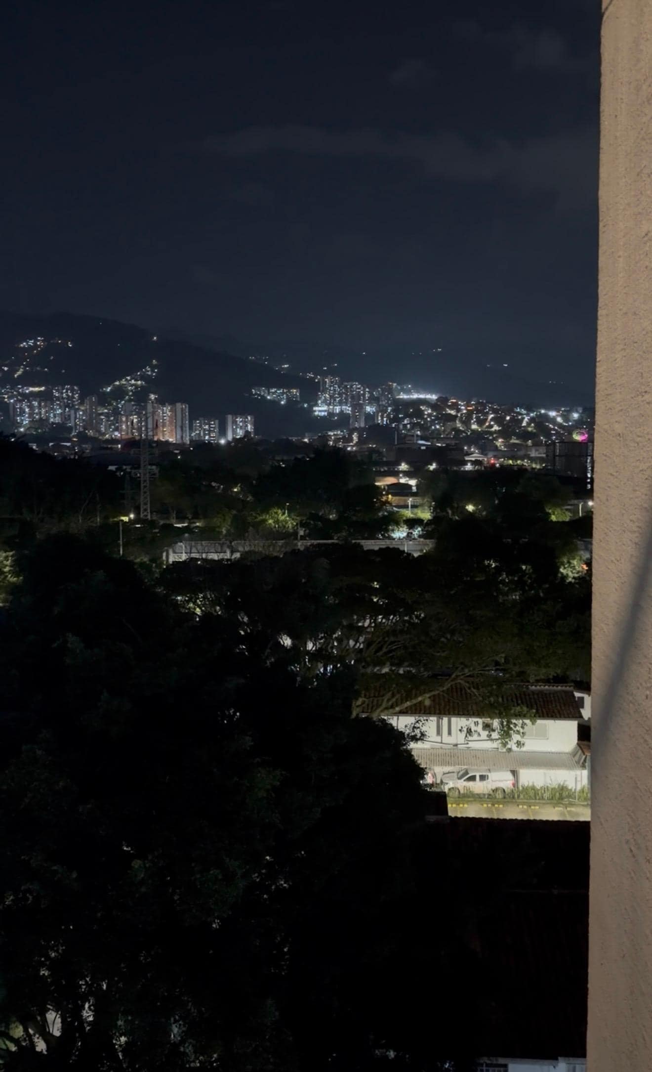 En la noche la vista es espectacular 