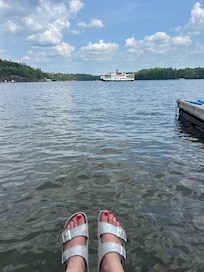 Relaxed by the lake