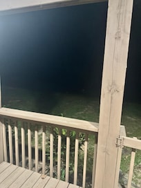 View of the darkness from front porch