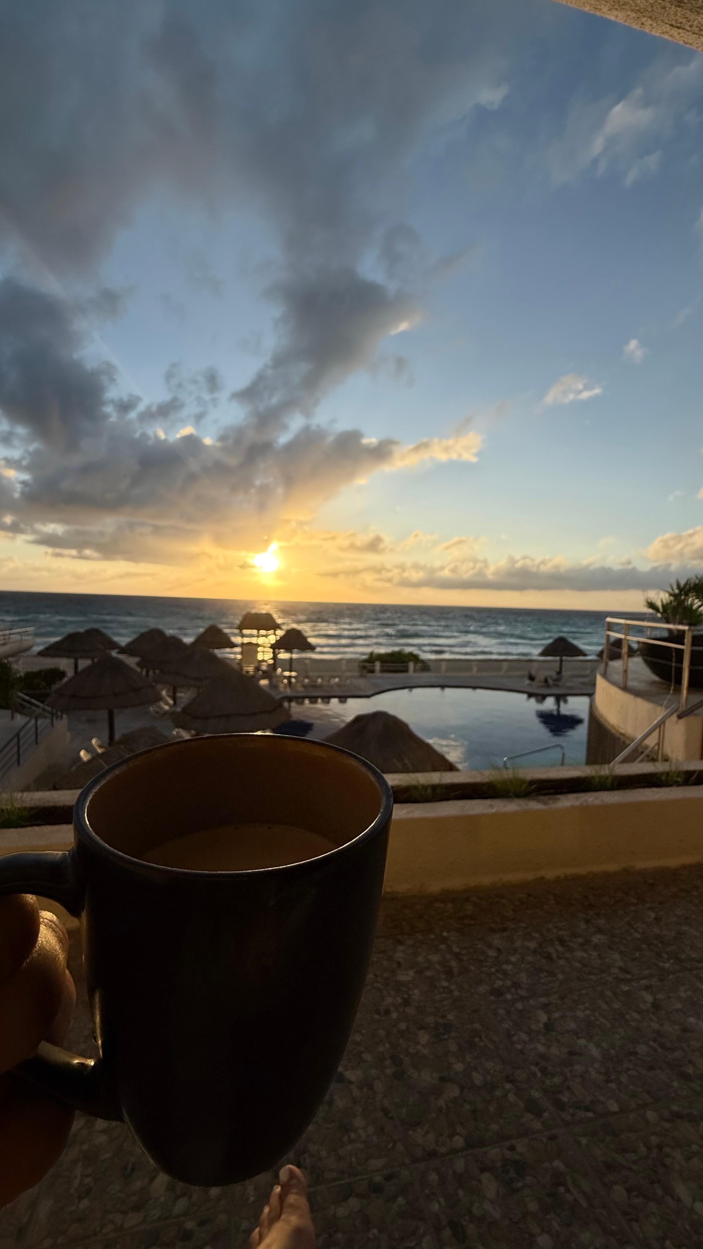 Sunrise view from the villa