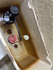 Toilet that was leaking