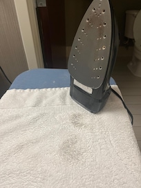 Bottom of iron was dirty had to clean before use.