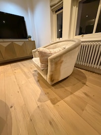 Throw up or something on the chair