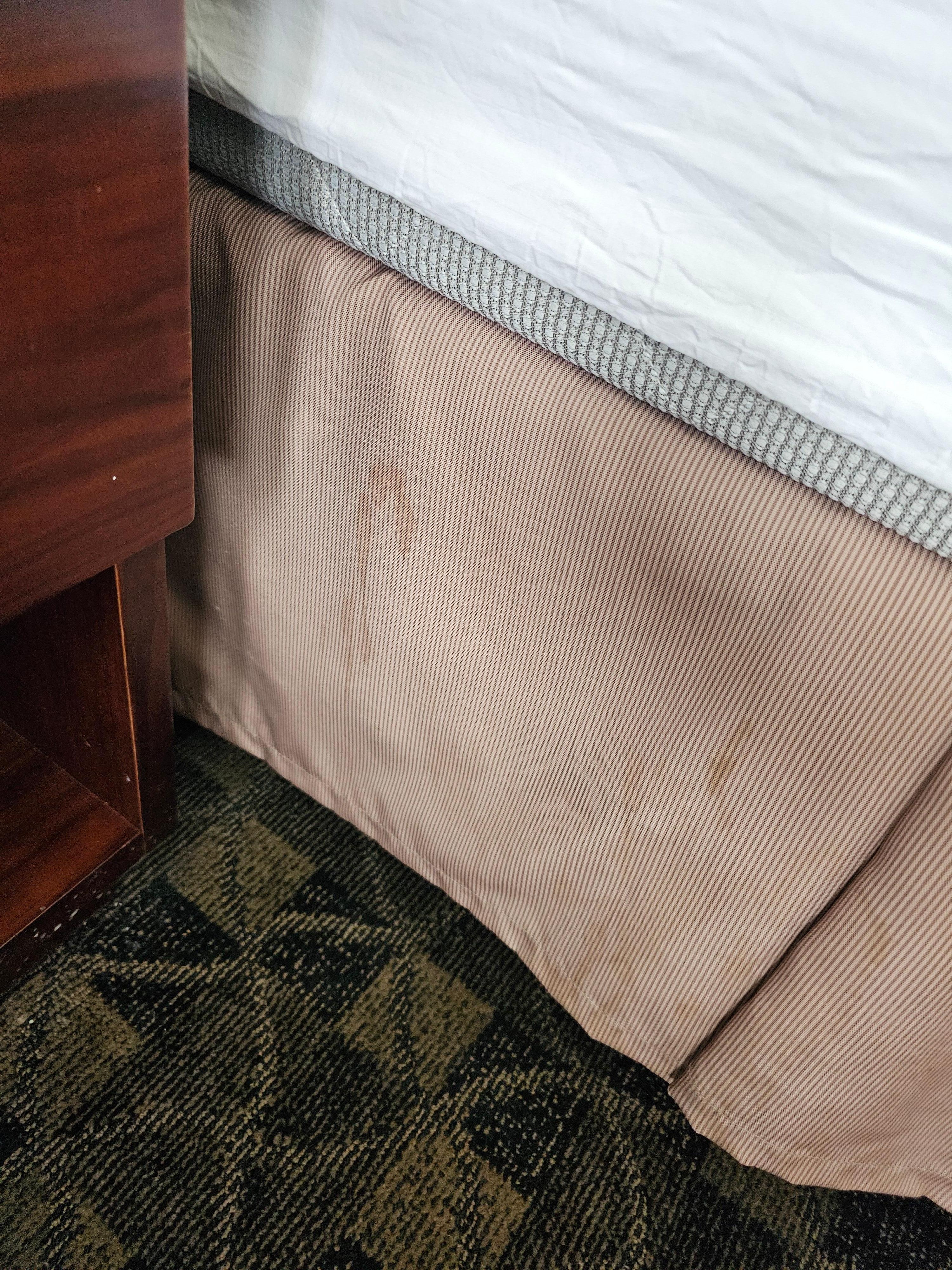 Stains on the bed