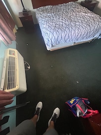 Trash on the floor.