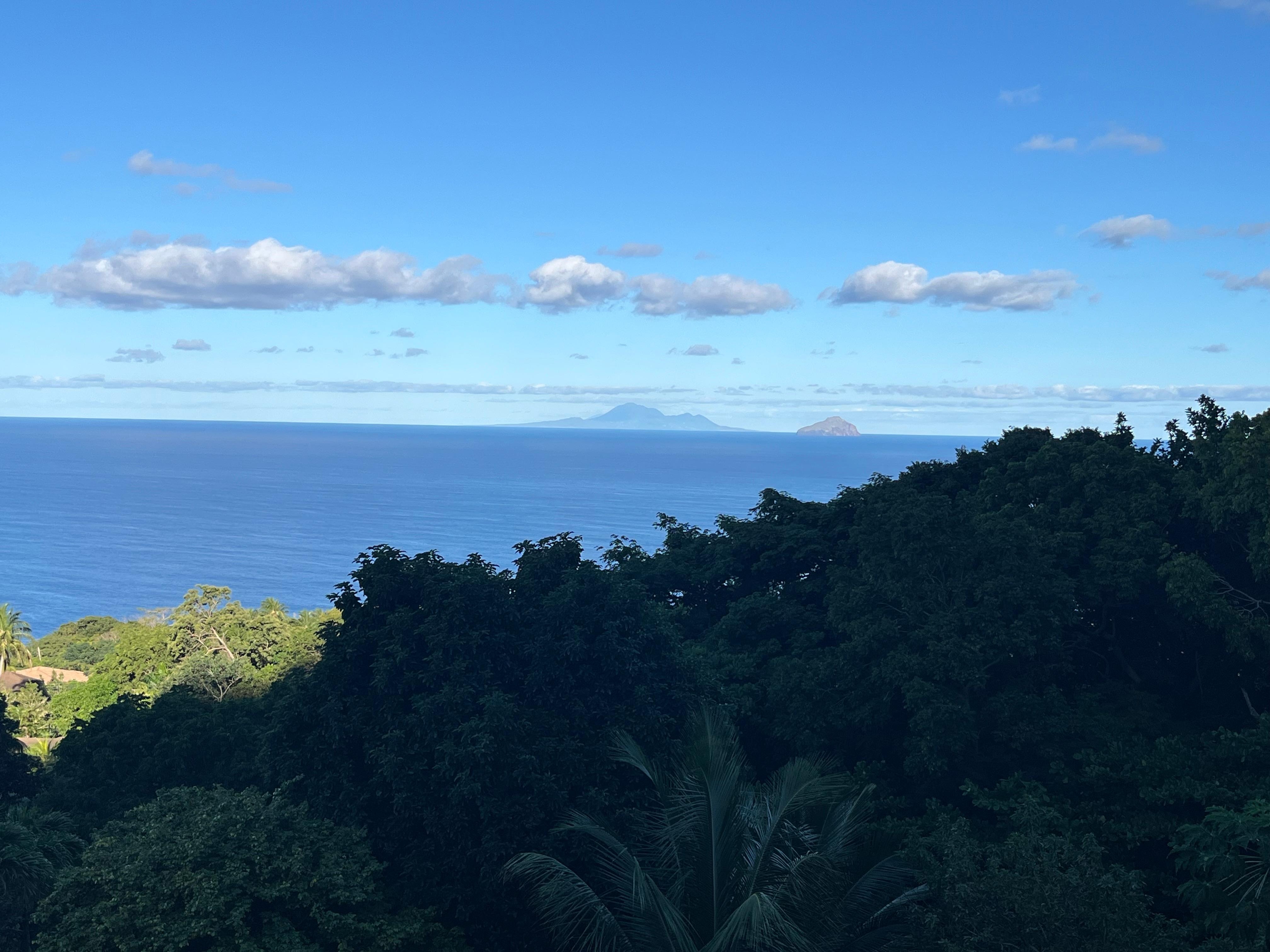 Morning view from veranda of Redonda and Nevis 