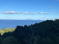 Morning view from veranda of Redonda and Nevis