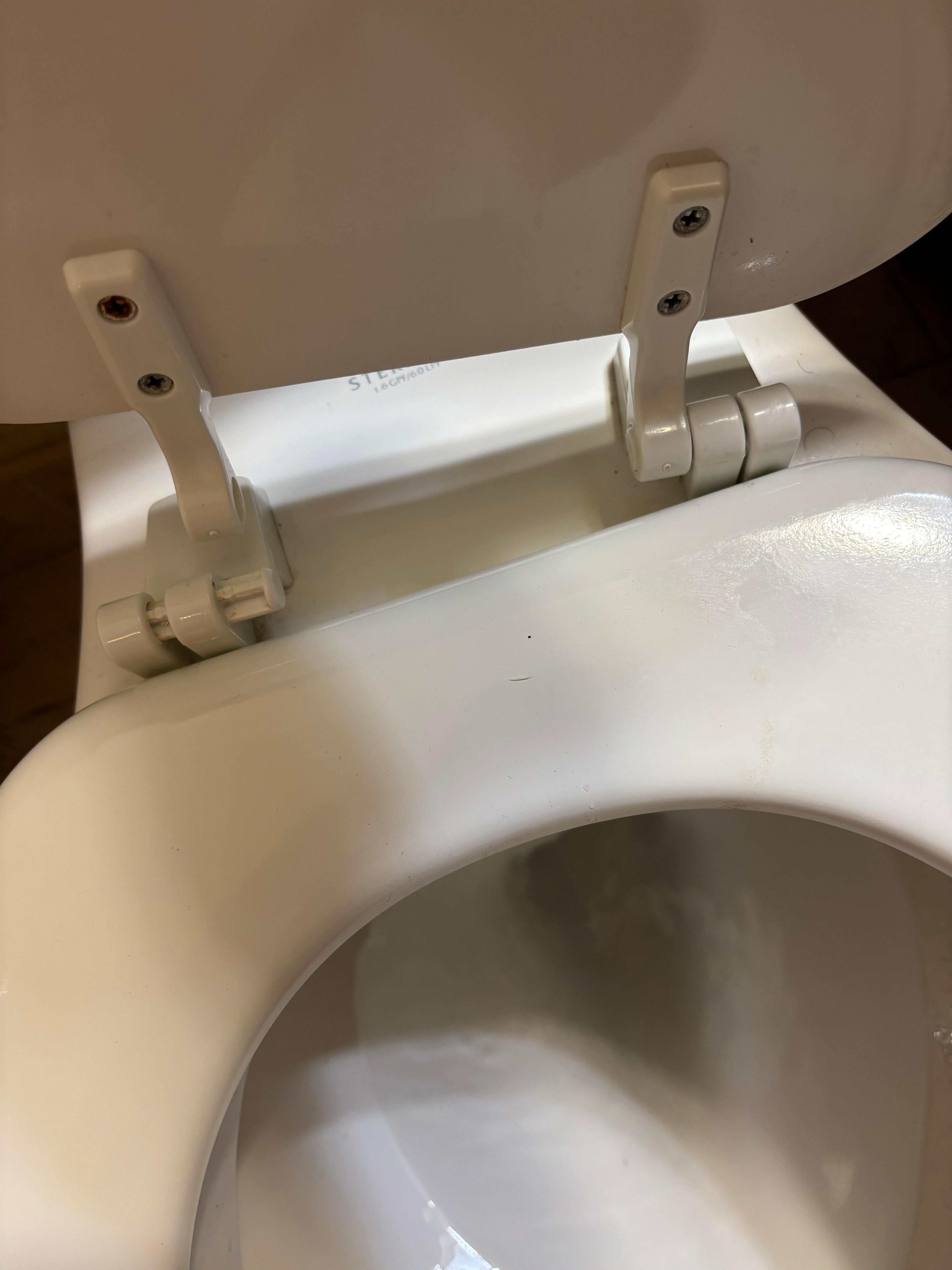 Toilet seat broken 