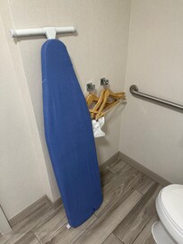 Accessible “closet” setup in the bathroom