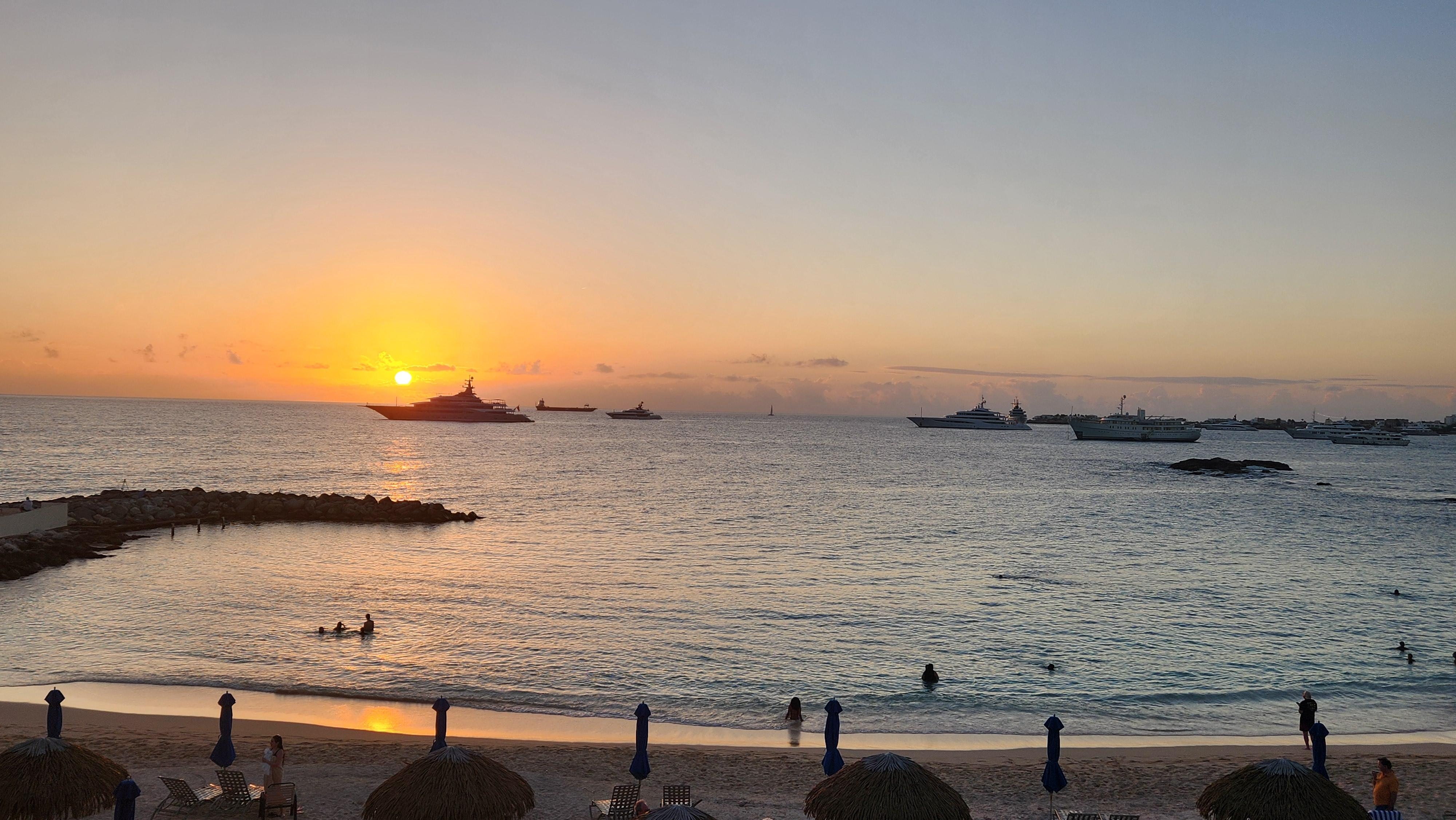 A beautiful sunset from our balcony. 
