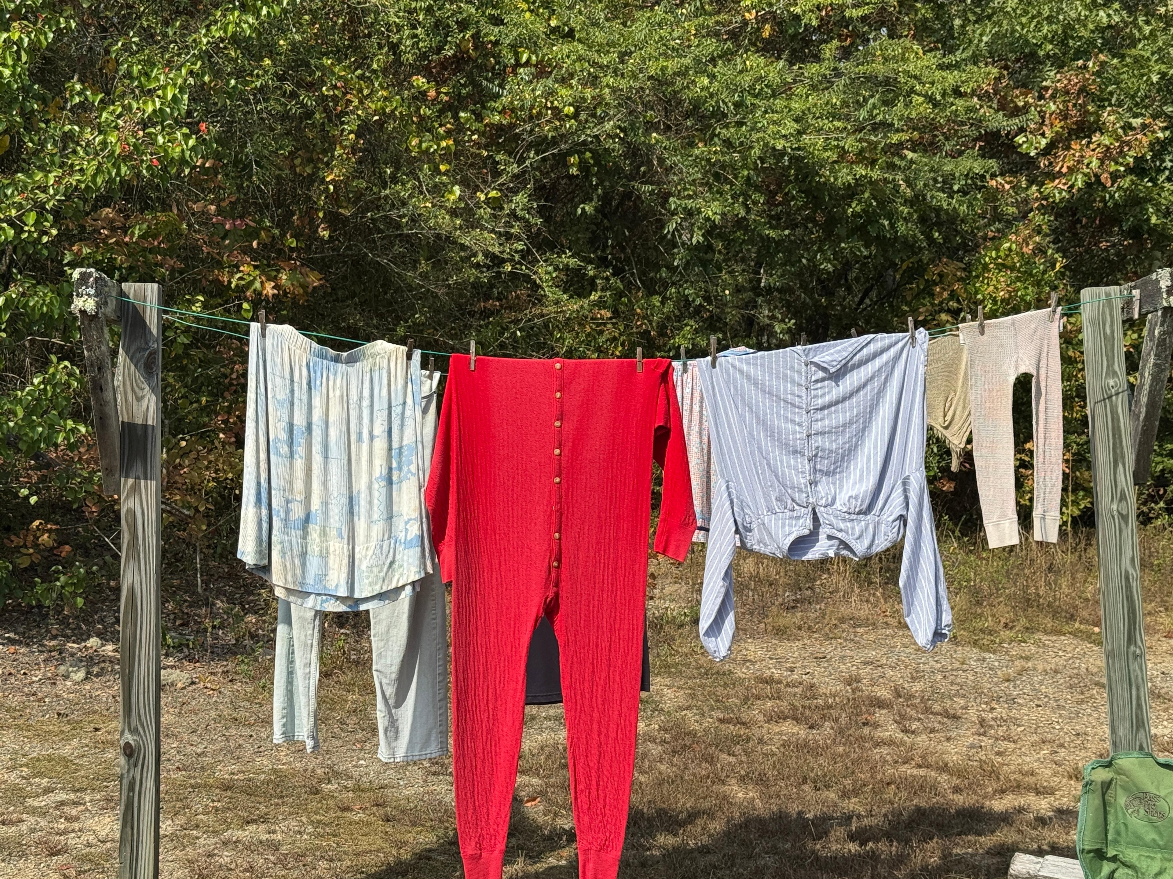 I remember hanging clothes like this