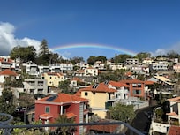 View from the terrace to the back. You have views of the ocean from the large terrace too.