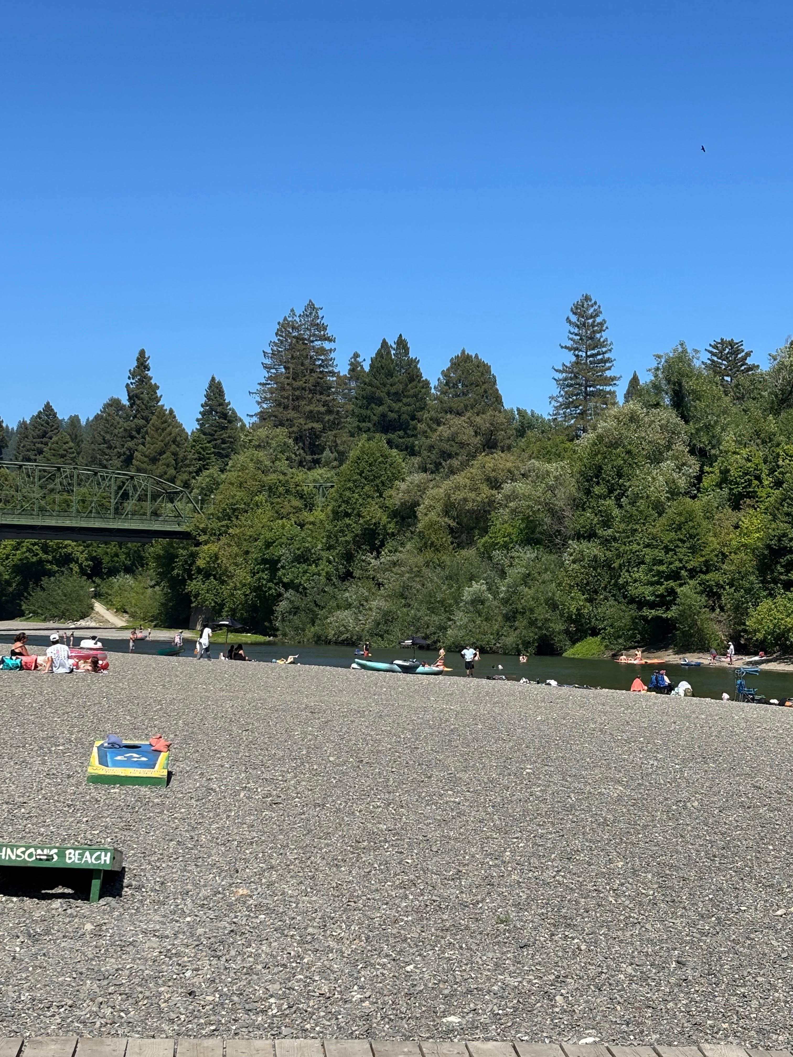 River beach in Guernville