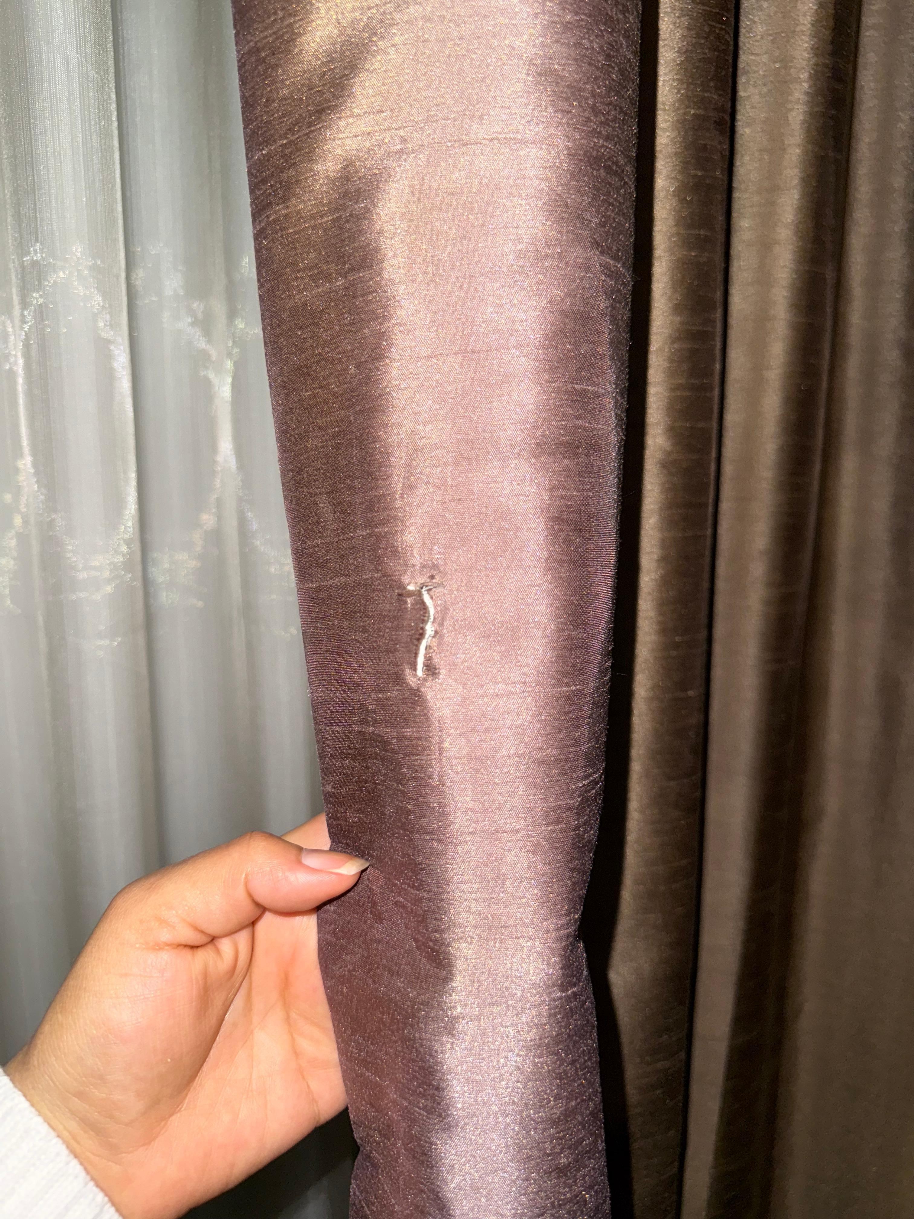 Holes on curtains