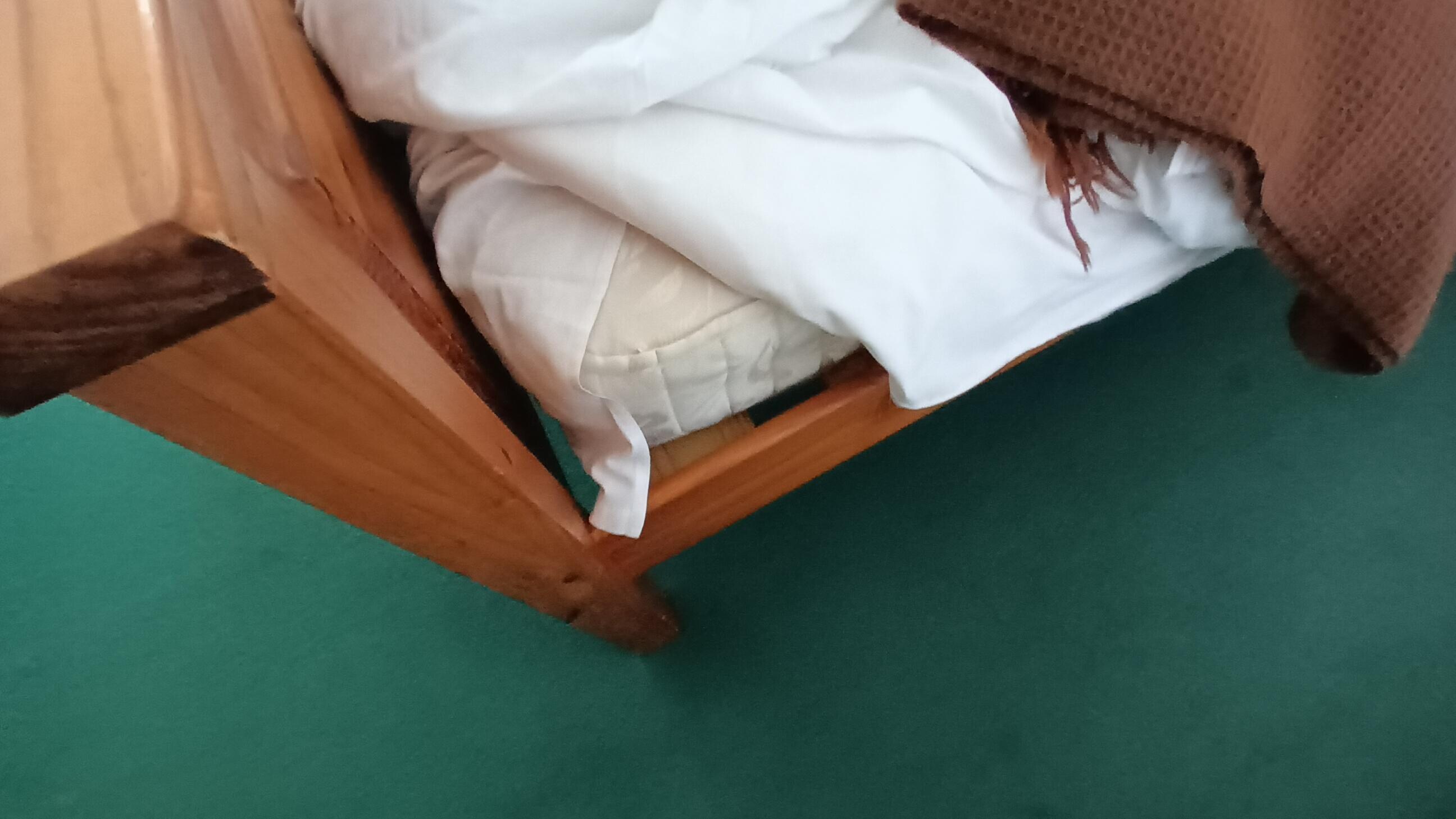 Bed unmade on arrival
