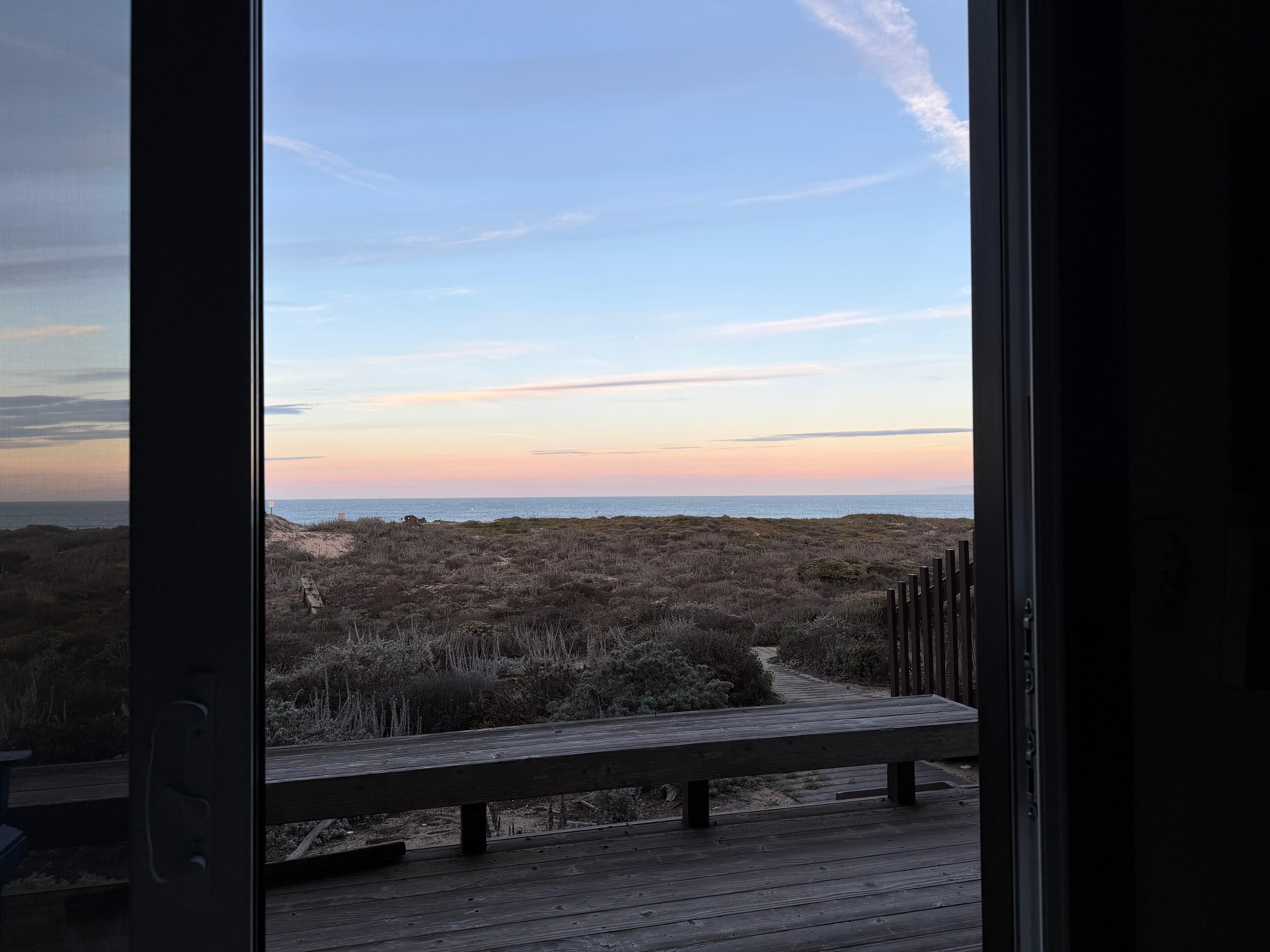 The view from the lower-level master bedroom