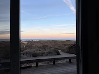 The view from the lower-level master bedroom